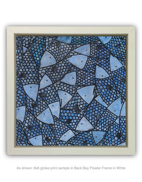 Fish Stick Sardines | Framed Giclee Print on Canvas